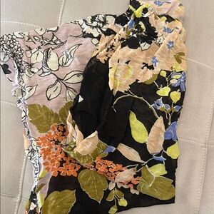 Floral Patterned infinity Scarf